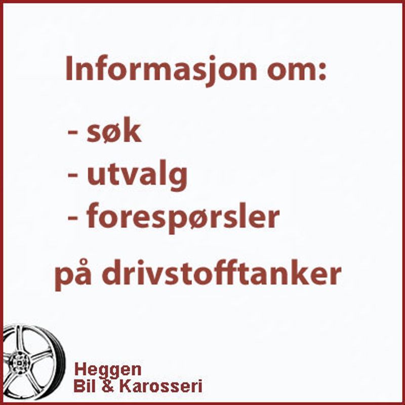 1. Informasjon søk / utvalg drivstofftanker