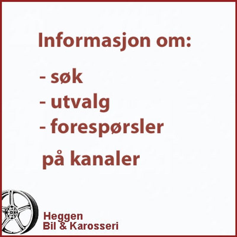 1. Informasjon søk / utvalg kanaler