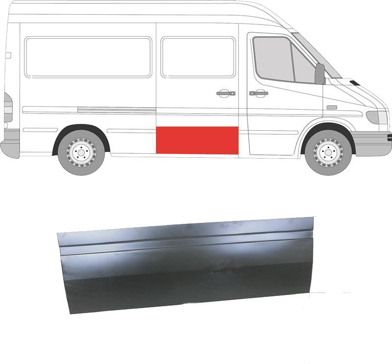 Skyvedør nedre ytre høyre Mb Sprinter / VW Crafter 01.95-05.12
