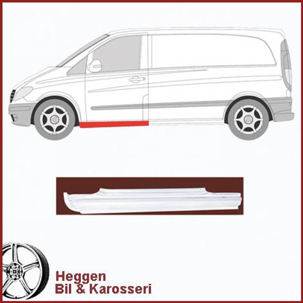 Kanal Mercedes Viano / Vito  (W639) (09.03-) under fordør venstr