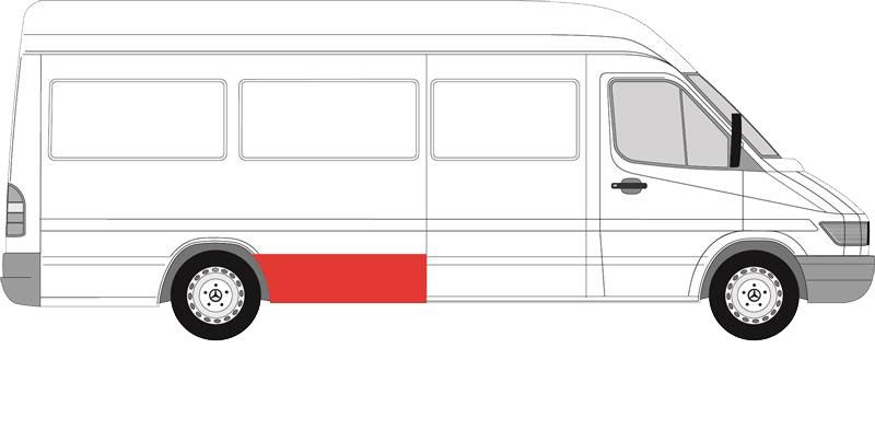 Kanal MB Sprinter - VW LT  01.95-05.12 foran bakhjul høyre