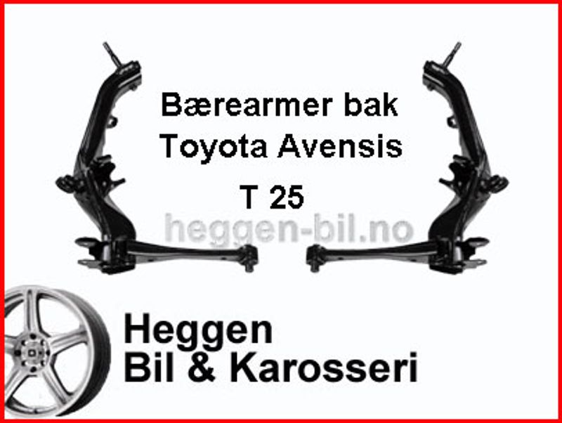 Billig bærebru venstre bak Toyota Avensis T25, 04.2003-11.2008